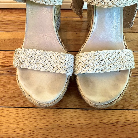 Stuart Weitzman Alex Espadrille Braided Wrap Around sandal in Beige - Picture 2 of 13